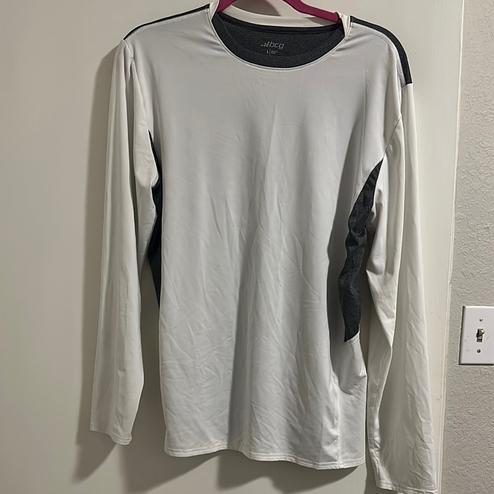 BCG White and Black Long Sleeve Tee